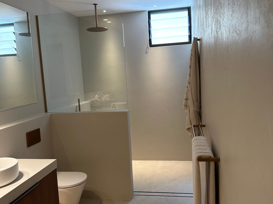 Microcement bathroom and shower