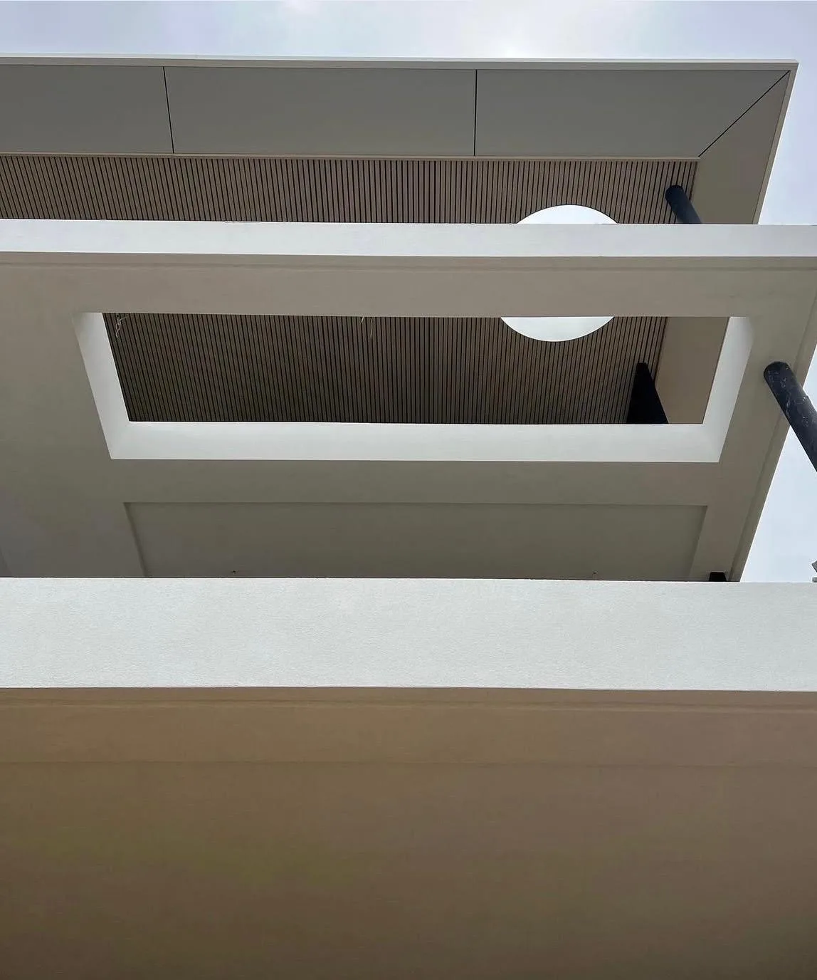 Rendered balcony architectural detail