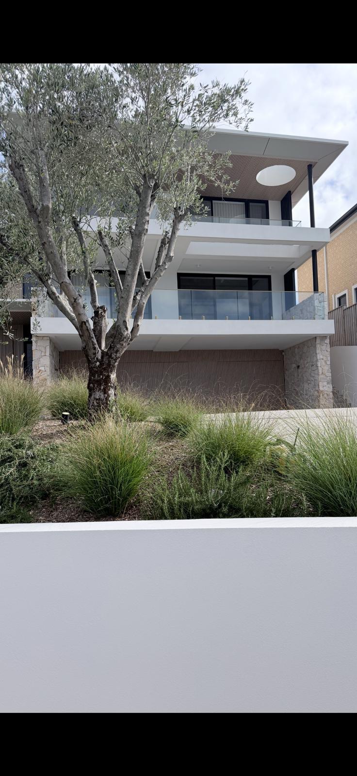 Rendered luxury home street view